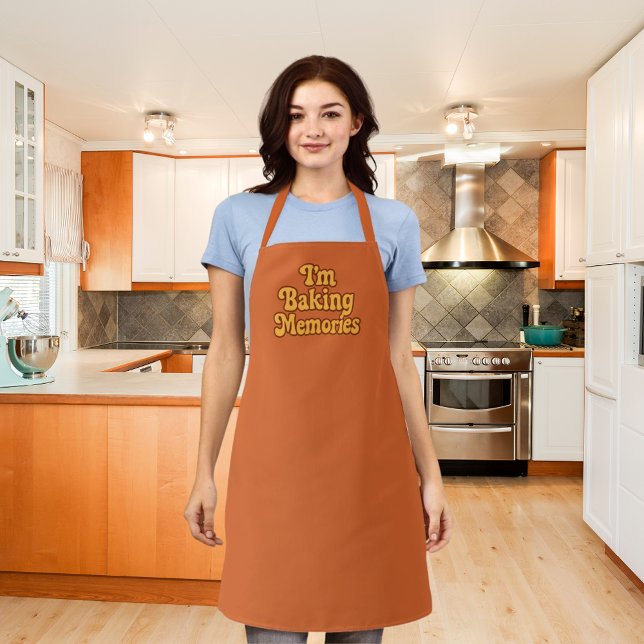 Baking Memories orange brown Apron (Creator Uploaded)