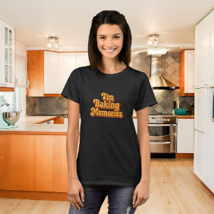 Baking Memories orange brown retro 70's style T-Shirt