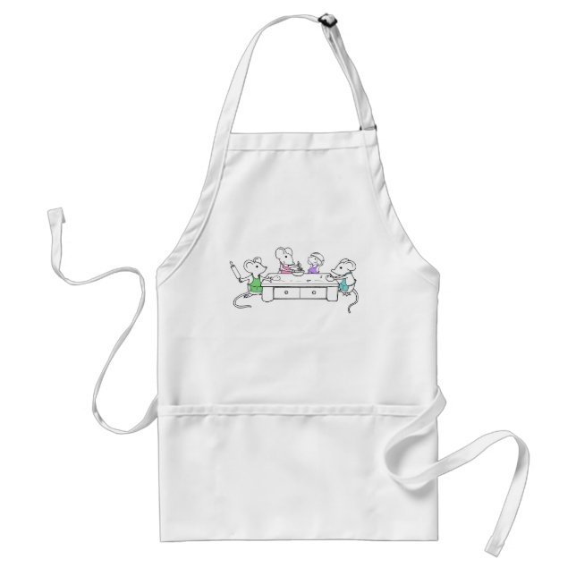 Baking Mice Blue Apron (Front)