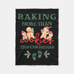 Baking More Than Cookies This Christmas Pregnant M Fleece Blanket