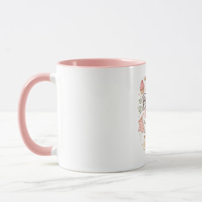 Baking Mum Life Coffee Mug - Cute Pastel Kitchen A (Left)