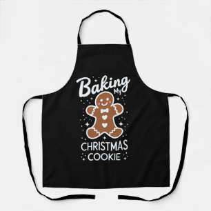 Baking My Christmas Cookie Maternity Pregnancy Apron