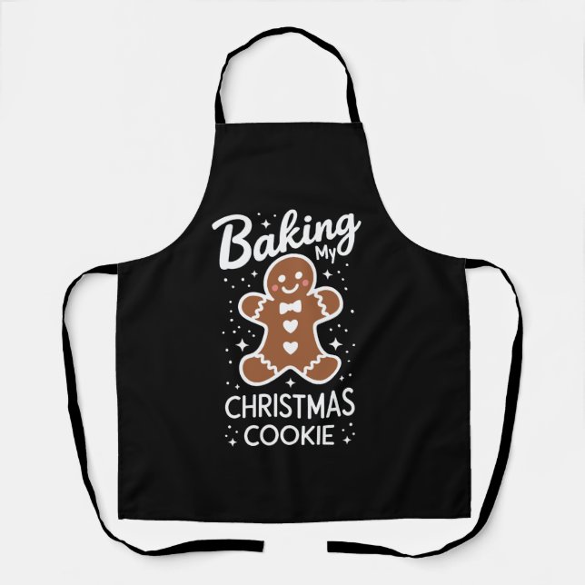 Baking My Christmas Cookie Maternity Pregnancy  Apron (Front)