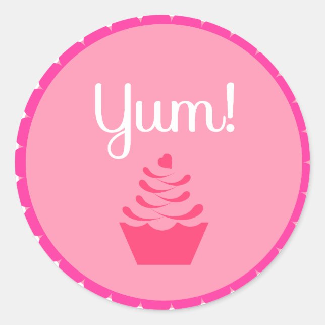 Baking Party Cupcake Topper/Sticker Classic Round Sticker (Front)