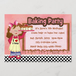 Baking Party for Girls Invitation