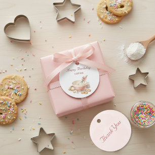 Baking Party Girls Birthday Elegant Bawl & Whisk Favour Tags