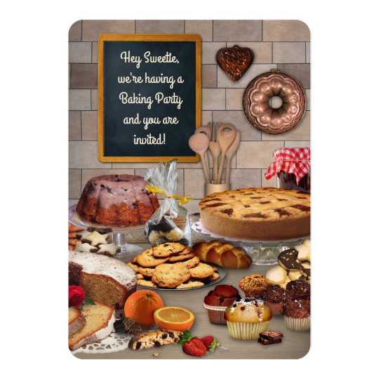 Baking Party Invitiation Card
