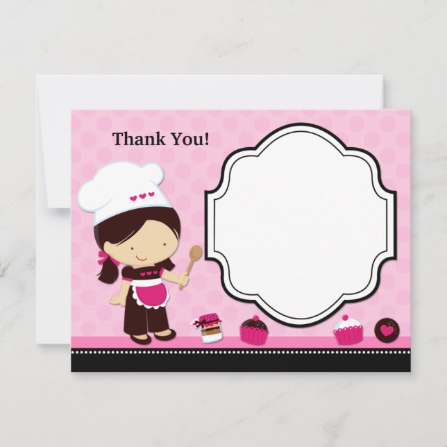 Baking Party Thank You Card (Front)