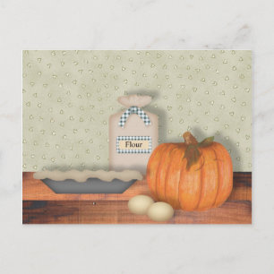 Baking Pumpkin Pie Recipe Card