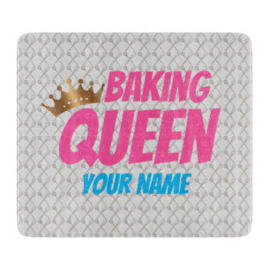 Baking Queen Pattern for Cake and Sweets Lovers Cutting Board