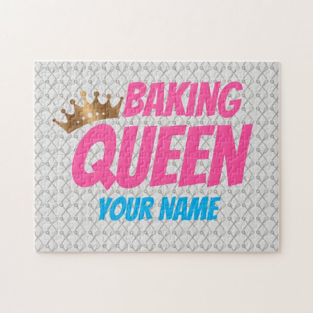 Baking Queen Pattern for Cake and Sweets Lovers Jigsaw Puzzle (Horizontal)