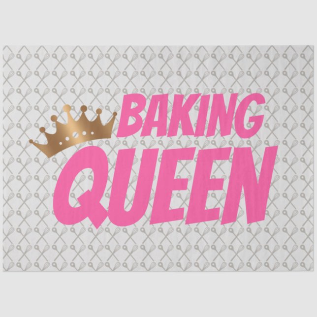 Baking Queen Pattern for Cake and Sweets Lovers Tissue Paper (Front)