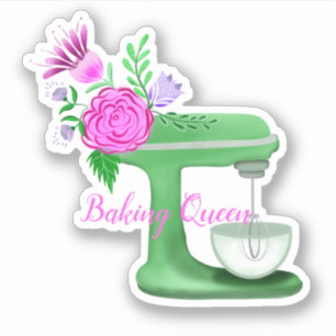 Baking Queen With Floral Mixer