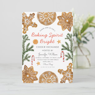 Baking Spirit Bright Cookie Exchange Party  Invitation