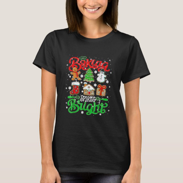 Baking Spirit Bright Doughnut Christmas T-Shirt (Front)