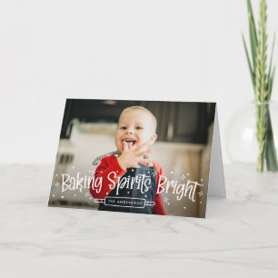 Baking Spirits Bright 2 Photo Holiday Card