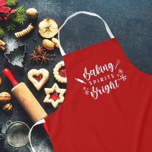 Baking Spirits Bright Christmas Apron Holiday Gift