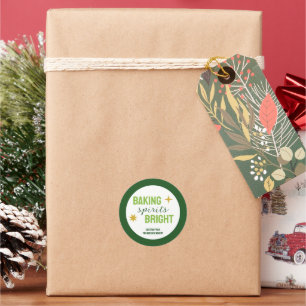 Baking Spirits Bright Christmas Baking Classic Round Sticker