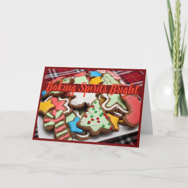 Baking Spirits Bright Christmas Cookie Card (Front)