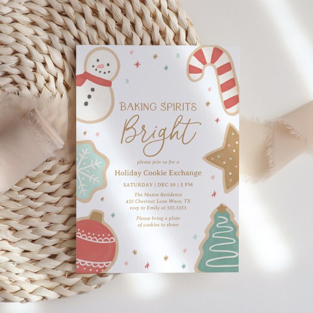 Baking Spirits Bright Christmas Cookie Exchange Invitation (Creator Uploaded)