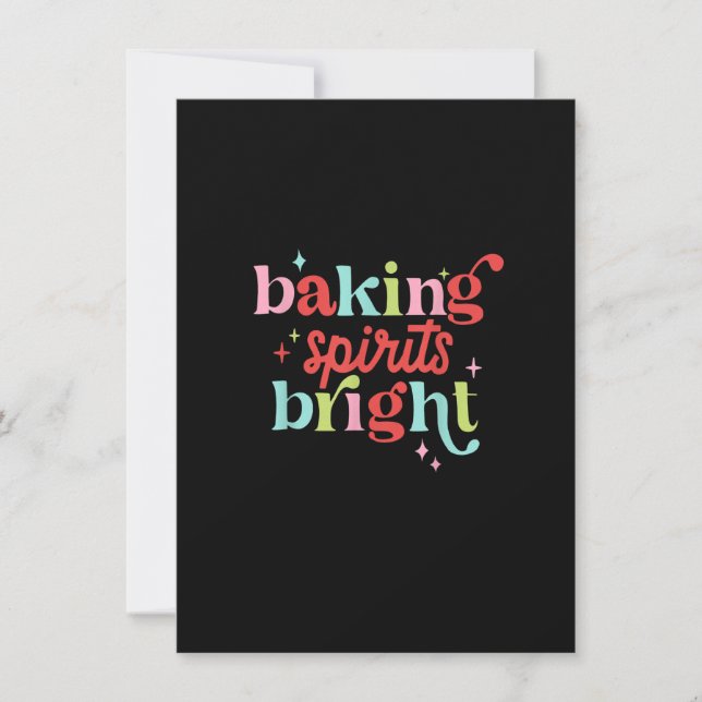 Baking Spirits Bright Christmas Cookie Funny Lover Invitation (Front)