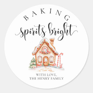 Baking Spirits Bright Christmas Gift Tag Stickers