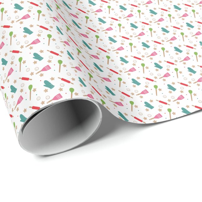 Baking Spirits Bright Christmas Gift Wrap (Roll Corner)