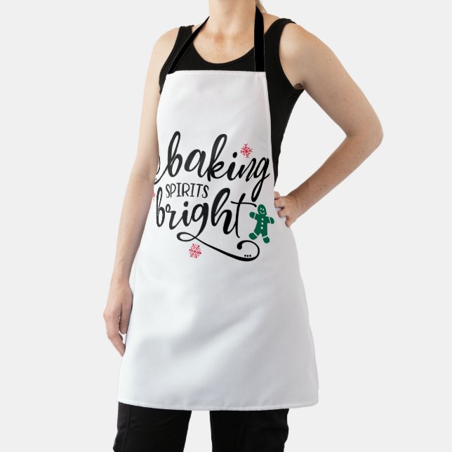 Baking Spirits Bright | Christmas Holiday Fun Apron (Insitu)