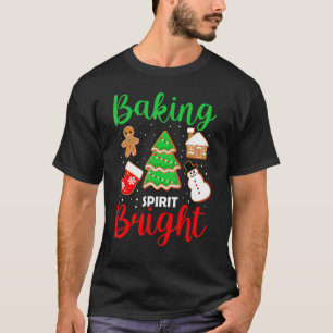 Baking Spirits Bright Christmas Pajama Gingerbread T-Shirt