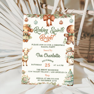 Baking Spirits Bright Christmas Party Invitation