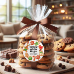 Baking spirits bright cookie christmas label<br><div class="desc">"Baking spirits bright" Christmas personalised label for buiscuits,  cookies and baking products. Easy to personalise with your message and name.</div>