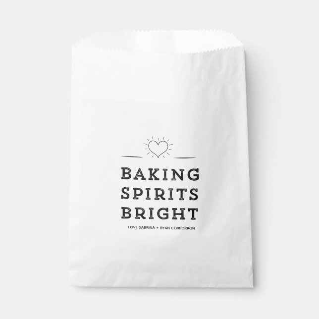 Baking Spirits Bright Cookie Exchange Christmas Favour Bag (Front)