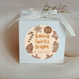 Baking Spirits Bright Cookie Exchange Yellow Classic Round Sticker