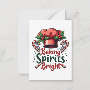 Baking Spirits Bright Funny Baking Chef Baker Card