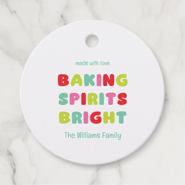 Baking Spirits Bright Gift Tags (Front)