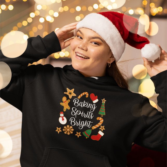 Baking Spirits Bright Gingerbread Christmas Cookie Hoodie (Creator Uploaded)