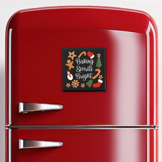 Baking Spirits Bright Gingerbread Christmas Cookie Magnet (Creator Uploaded)