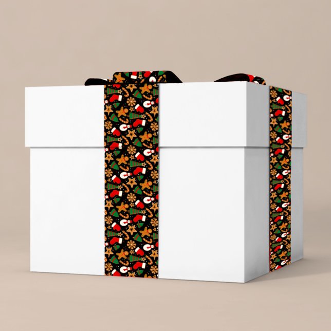 Baking Spirits Bright Gingerbread Christmas Cookie Satin Ribbon (Creator Uploaded)