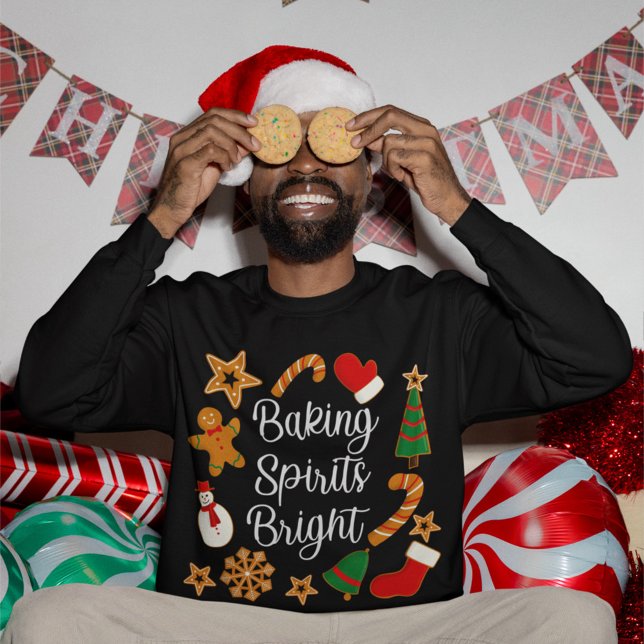 Baking Spirits Bright Gingerbread Christmas Cookie Sweatshirt (Creator Uploaded)