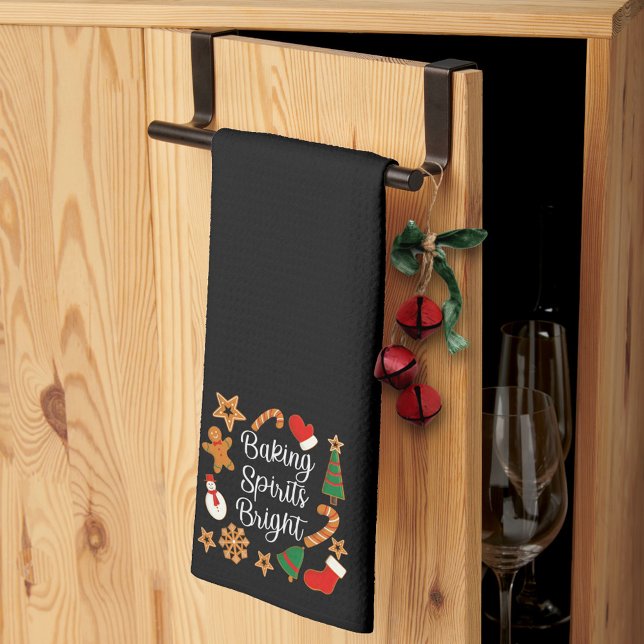Baking Spirits Bright Gingerbread Christmas Cookie Tea Towel (Creator Uploaded)