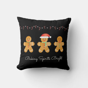 Baking Spirits Bright Gingerbread Men Cushion