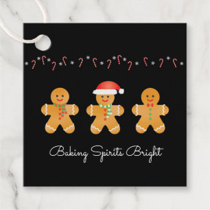 Baking Spirits Bright Gingerbread Men Favour Tags