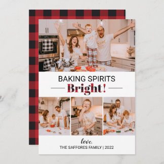 Baking Spirits Bright Holiday Christmas Photo Card