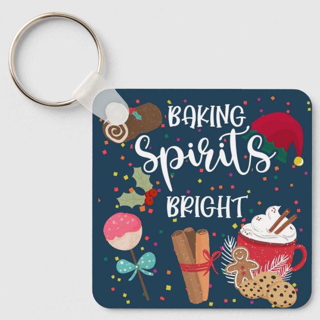 baking spirits bright homemade hamper note card key ring (Front)