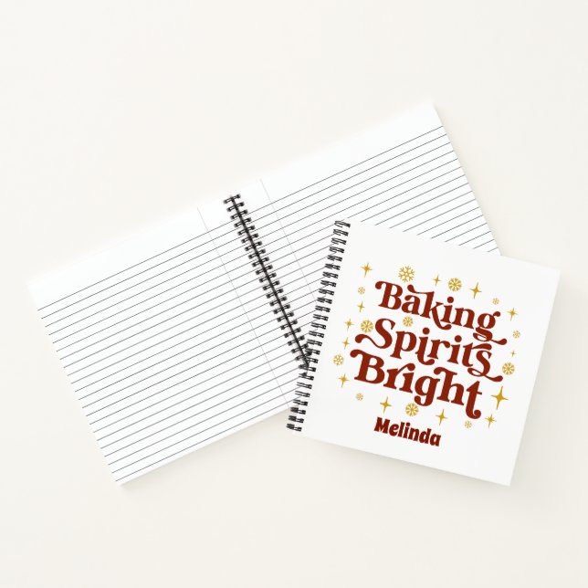 Baking Spirits bright kids add recipe  Notebook (Inside)