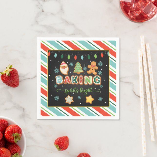 Baking Spirits Bright Napkins - Blk (Insitu)