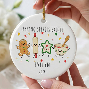 Baking Spirits Bright Personalised Ornament