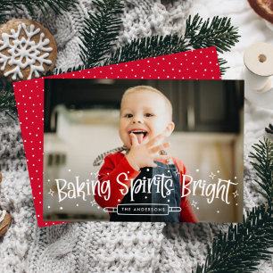 Baking Spirits Bright Photo Holiday Card