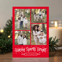 Baking Spirits Bright Red 4 Photo Collage