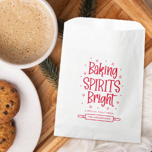 Baking Spirits Bright Red Holiday Favour Bag
